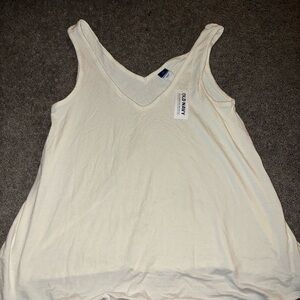 Old Navy Women's Off-White Tank Top